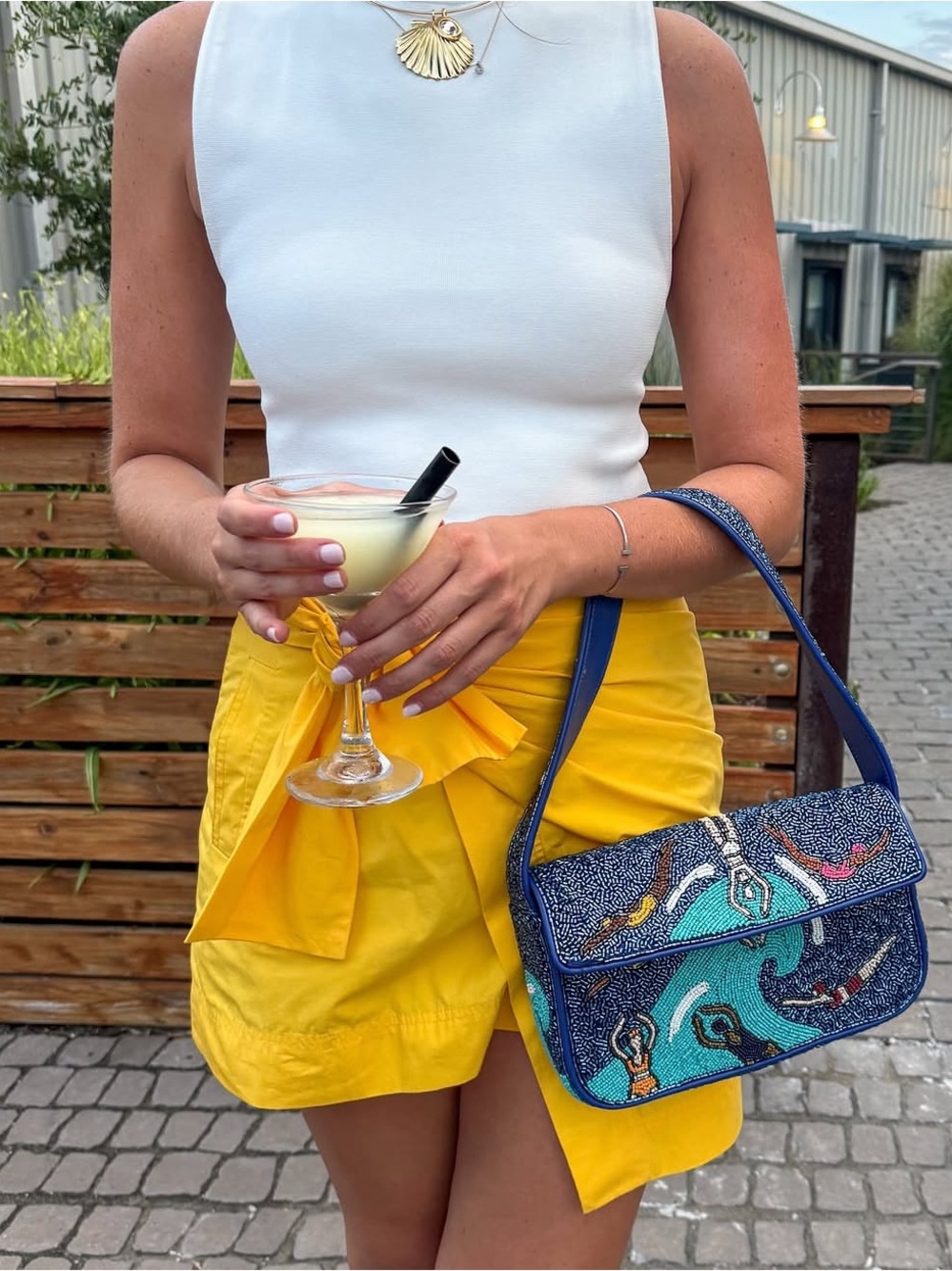 10 Crosby Derek Lam Yellow Wrap Mini Skirt